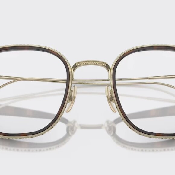 OLIVER PEOPLES TK-9 OPTICAL OV1321T in Gold/ Tuscany Tortoise MSRP$690 - Picture 12 of 13
